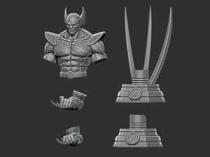 wolverine bust from marvel 3D Print Model