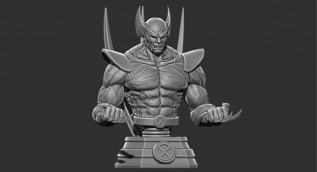 wolverine bust from marvel 3D Принт Модель .c4d .max .obj .3ds .fbx .stl .blend