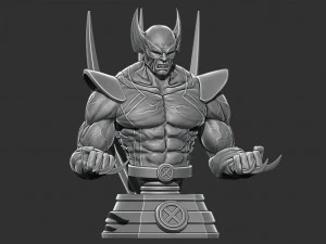 patung wolverine dari keajaiban Model Cetak 3D