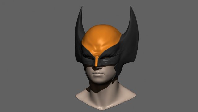 wolverine mask - helmet for cosplay from marvel scale 11 3D 프린트 모델 .c4d .max .obj .3ds .fbx .stl .blend 