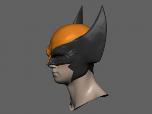 wolverine mask - helmet for cosplay from marvel scale 11 3D 프린트 모델