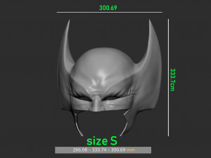 wolverine mask - helmet for cosplay from marvel scale 11 3D 프린트 모델