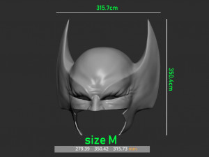 wolverine mask - helmet for cosplay from marvel scale 11 3D 프린트 모델