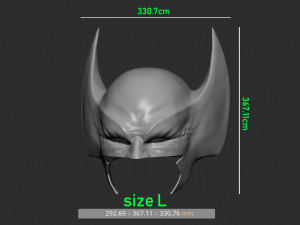 wolverine mask - helmet for cosplay from marvel scale 11 3D 프린트 모델