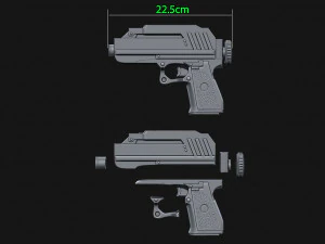 dc-17 captain rex clone blaster for cosplay - from star war 3D Print Model