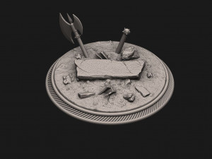 custome rubble base for miniatures - figures 01 3D Print Model