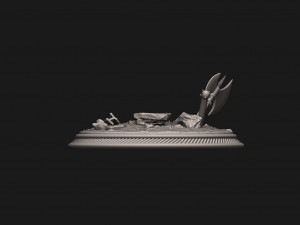 custome rubble base for miniatures - figures 01 3D Принт Модель