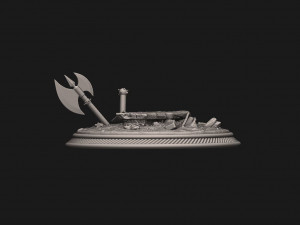 custome rubble base for miniatures - figures 01 3D Принт Модель