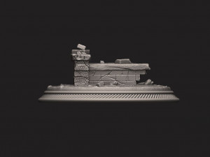 custome rubble base for miniatures - figures - version 02 3D Принт Модель