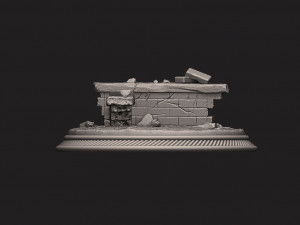 custome rubble base for miniatures - figures - version 02 3D Принт Модель