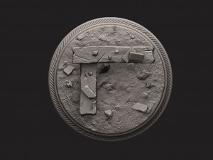 custome rubble base for miniatures - figures - version 02 3D Принт Модель