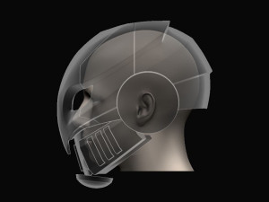 celestial nighthawk exotic helmet for cosplay 3D Baskı Modeli