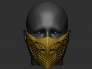 mortal kombat x - scorpion mask for cosplay 3d print model 3D Baskı Modeli