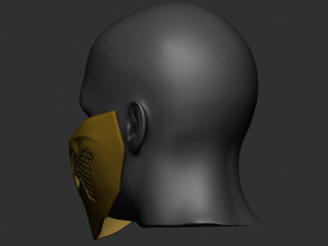 mortal kombat x - scorpion mask for cosplay 3d print model 3D Baskı Modeli