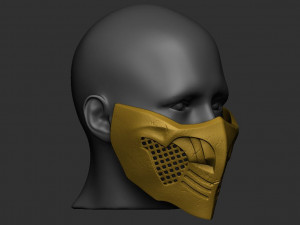 mortal kombat x - scorpion mask for cosplay 3d print model 3D Baskı Modeli