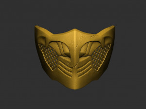 mortal kombat x - scorpion mask for cosplay 3d print model 3D Baskı Modeli