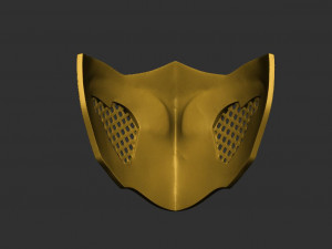 mortal kombat x - scorpion mask for cosplay 3d print model 3D Baskı Modeli