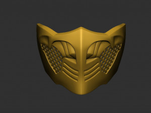 mortal kombat x - scorpion mask for cosplay 3d print model 3D Baskı Modeli