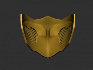 mortal kombat x - scorpion mask for cosplay 3d print model 3D Baskı Modeli