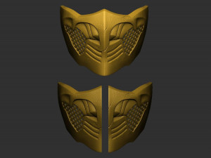 mortal kombat x - scorpion mask for cosplay 3d print model 3D Baskı Modeli