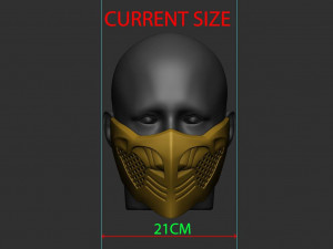 mortal kombat x - scorpion mask for cosplay 3d print model 3D Baskı Modeli