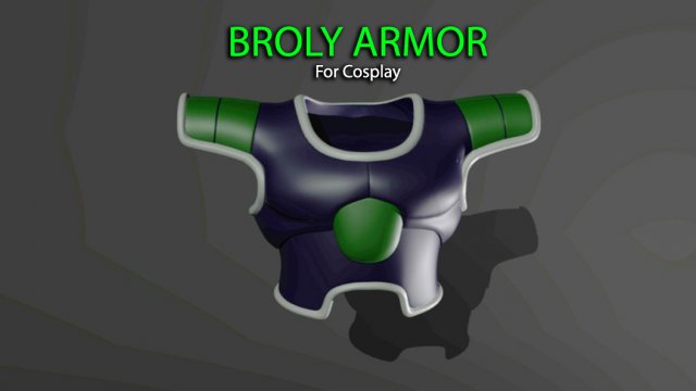 broly armor - dragon ball - for cosplay 3d print model Modelo de Impressão 3D .c4d .max .obj .3ds .fbx .stl .blend 