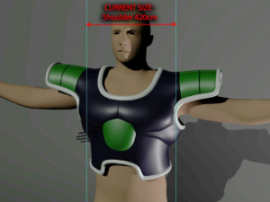 broly armor - dragon ball - for cosplay 3d print model Modelo de Impressão 3D