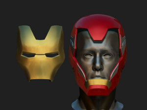ironman helmet - mark 85 - from infinity war - endgame - marvel Modèles 3D en vedette