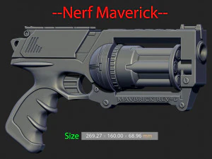 nerf maverick for cosplay 3D Print Model