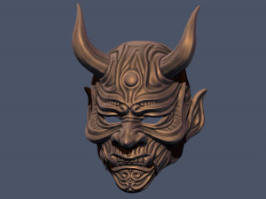 devil mask-hannya mask-samurai mask-satan mask for cosplay 3D 프린트 모델