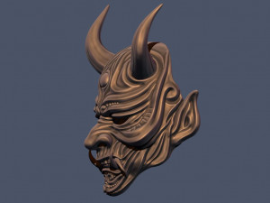 devil mask-hannya mask-samurai mask-satan mask for cosplay 3D 프린트 모델