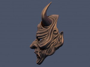 devil mask-hannya mask-samurai mask-satan mask for cosplay 3D 프린트 모델
