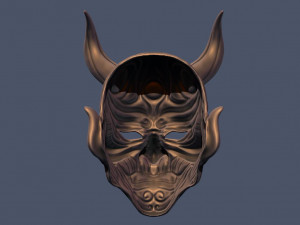 devil mask-hannya mask-samurai mask-satan mask for cosplay 3D 프린트 모델
