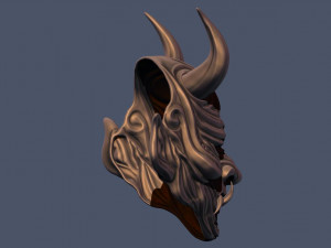 devil mask-hannya mask-samurai mask-satan mask for cosplay 3D 프린트 모델