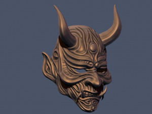 devil mask-hannya mask-samurai mask-satan mask for cosplay 3D 프린트 모델