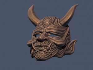 devil mask-hannya mask-samurai mask-satan mask for cosplay 3D 프린트 모델