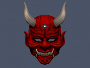 devil mask-hannya mask-samurai mask-satan mask for cosplay 3D 프린트 모델
