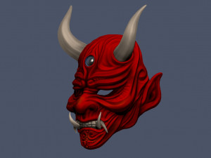 devil mask-hannya mask-samurai mask-satan mask for cosplay 3D 프린트 모델
