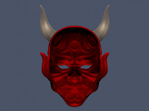 devil mask-hannya mask-samurai mask-satan mask for cosplay 3D 프린트 모델
