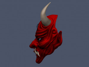 devil mask-hannya mask-samurai mask-satan mask for cosplay 3D 프린트 모델
