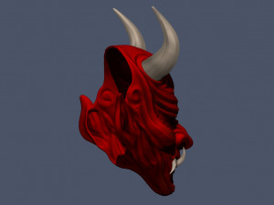 devil mask-hannya mask-samurai mask-satan mask for cosplay 3D 프린트 모델