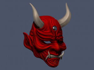 devil mask-hannya mask-samurai mask-satan mask for cosplay 3D 프린트 모델