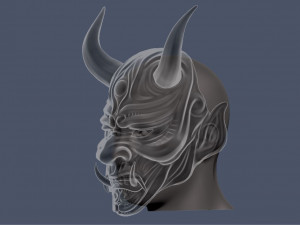 devil mask-hannya mask-samurai mask-satan mask for cosplay 3D 프린트 모델