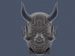 devil mask-hannya mask-samurai mask-satan mask for cosplay 3D 프린트 모델