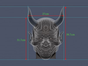 devil mask-hannya mask-samurai mask-satan mask for cosplay 3D 프린트 모델