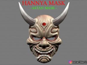 hannya mask -satan mask - demon mask for cosplay 3D Print Model