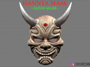 maska ​​hannya - maska ​​szatana - maska ​​demona do cosplayu Model do druku 3D