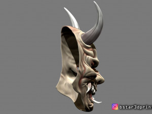 hannya mask -satan mask - demon mask for cosplay 3D Print Model