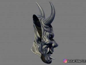 hannya mask -satan mask - demon mask for cosplay 3D Print Model