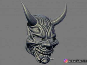 hannya mask -satan mask - demon mask for cosplay 3D Print Model